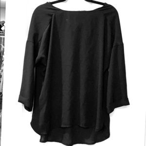Women’s 3/4 sleeve black blouse